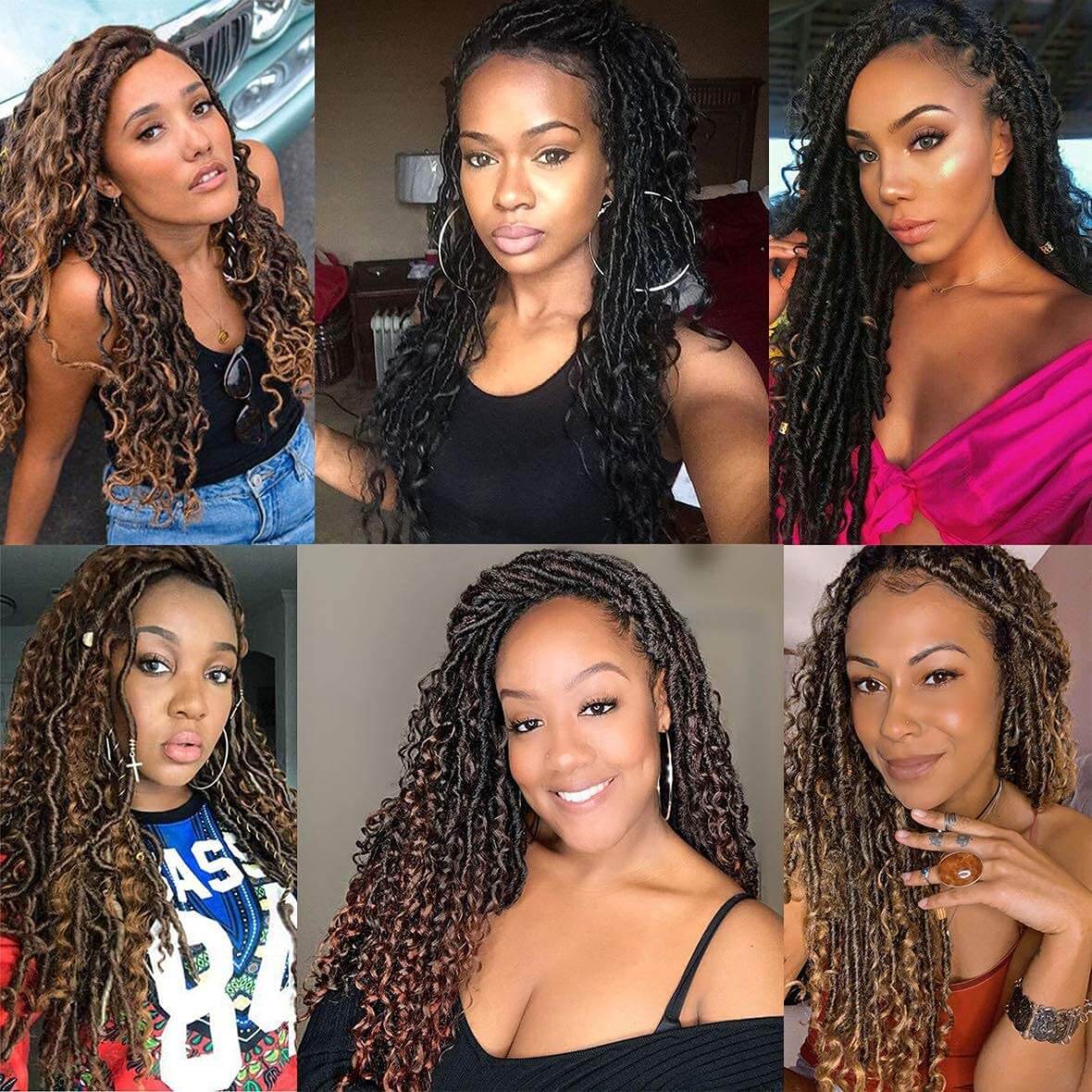 Be Hair New Goddess Locs Crochet Extensions 18Inch Pre-Looped