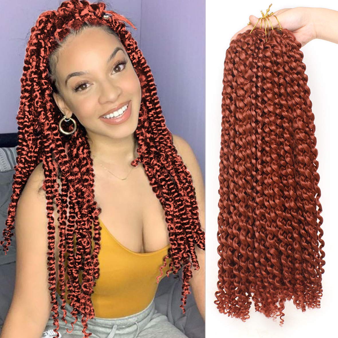 18 22 Strands Passion Twist Hair Water Wave Crochet Braiding Hair – Xtrend  Hair