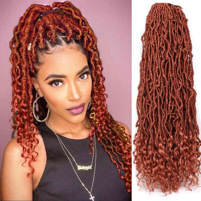 Soft Locs Crochet Hair 24 Inch 6 Packs Grey Color Curly Wavy Crochet  Synthetic Braiding Hair Extensions Dreads Crochet (24 Inch Grey)