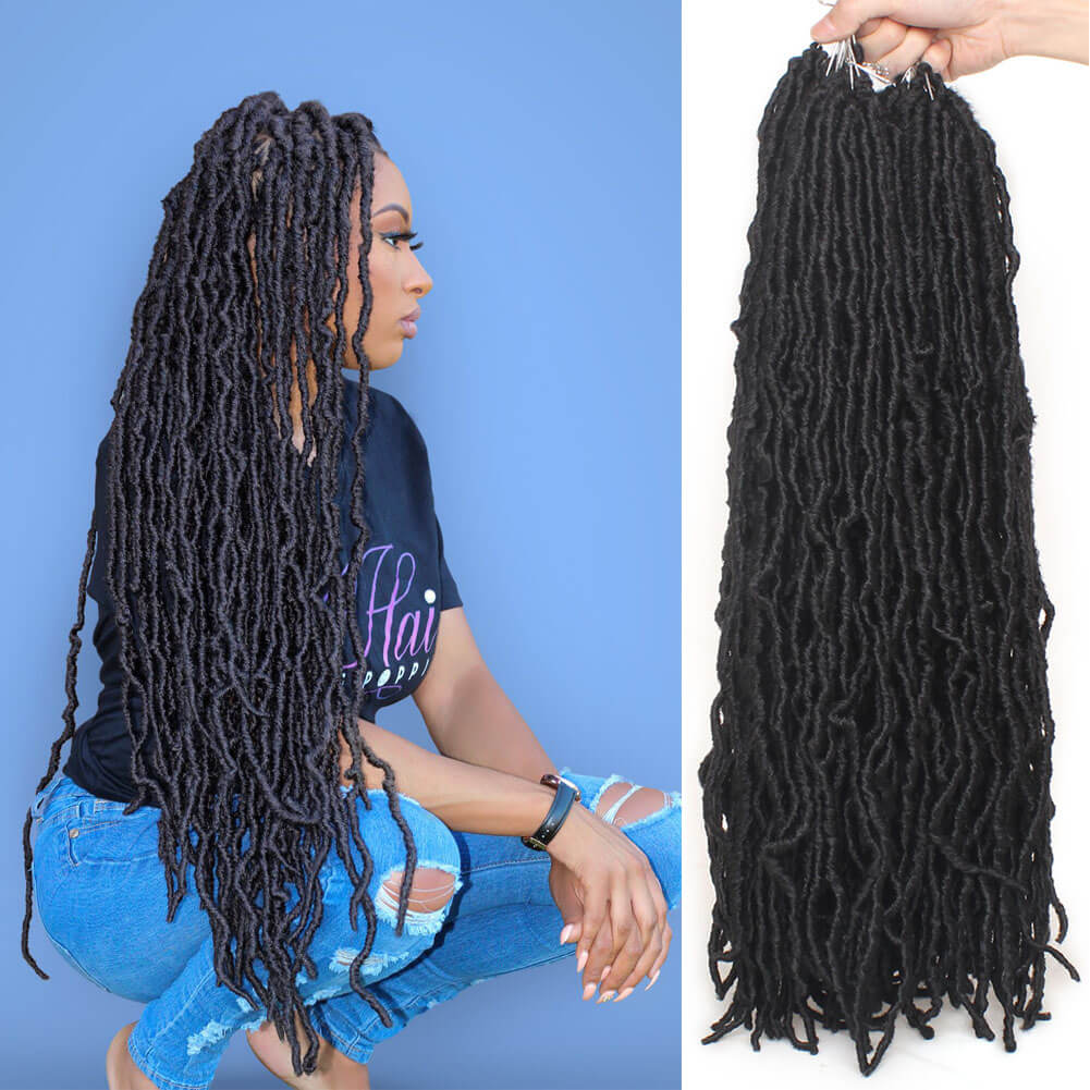 Afro Goddess Synthetic Dreadlocks Crochet Braids Hair Chorliss Dread Lock  Hairstyle Soft Faux Locs Ombre Braiding