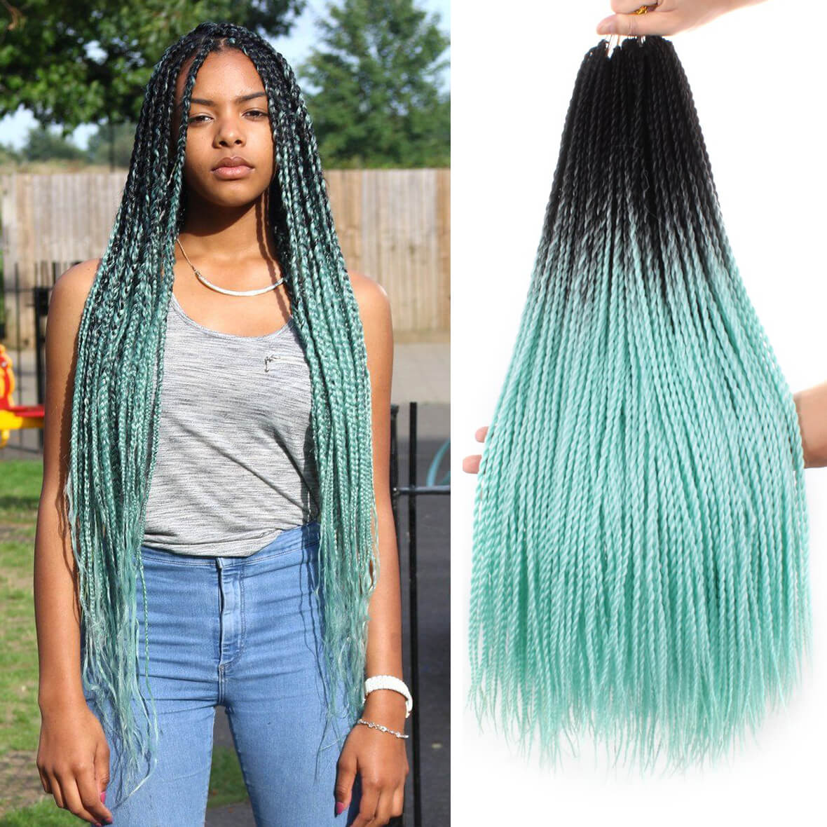 FreeTress Synthetic Hair Extension Crochet Braids - Micro Senegalese Twist