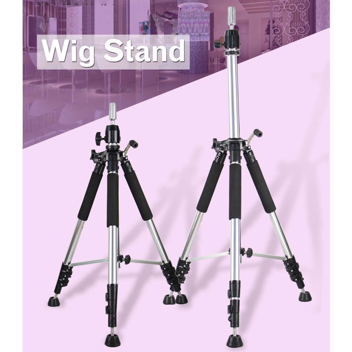 New Design 360 Iron Durable Canvas Head Stand Adjustable Wig Stand Tripod  with Carry Bag - China Salon Equipment and Hair Tool price