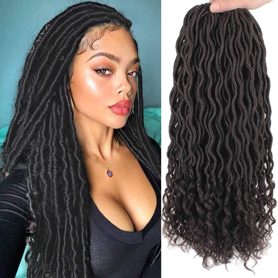 Xtrend Goddess Faux Locs Curly Crochet Braid Synthetic Hair 18'' – Xtrend  Hair