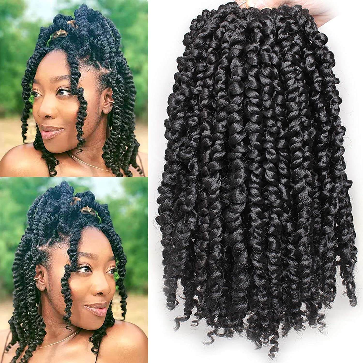 Pre-twisted Passion Twist Hair 10 Inch 8 packs Short Passion Twist Crochet  Hair Pre-looped Crochet Braids for Women Kids Gray Passion Twists Synthetic  Curly Crochet Hair Extensions (1B/Gray) : : Beauty 