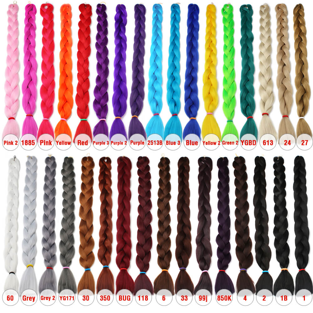 Xtrend Synthetic Kanekalon Colorful Hair Braiding Hair Extensions 82in –  Xtrend Hair