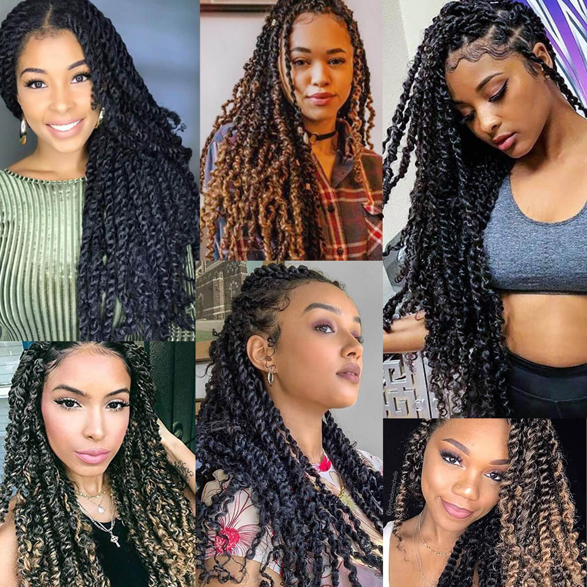 18 Passion Twist Hair Crochet Braid Extensions Water Wave