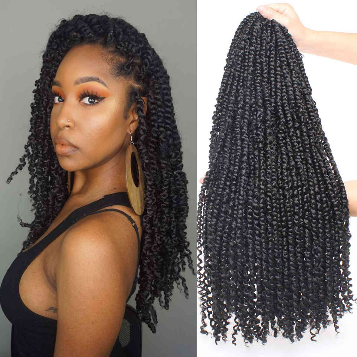 22inch Pre-twisted Passion Twist Crochet Braids Hair Ombre Pre-looped –  Xtrend Hair